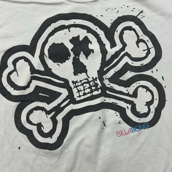 Billabong Graphic Tee Mens XL Short Sleeve Skull Crossbones Skate Skateboarding - Picture 2 of 9